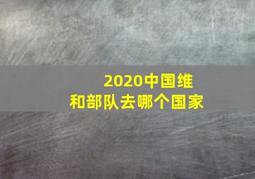 2020中国维和部队去哪个国家