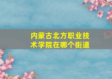 内蒙古北方职业技术学院在哪个街道