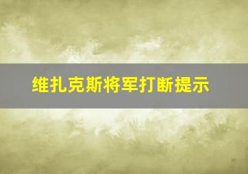 维扎克斯将军打断提示